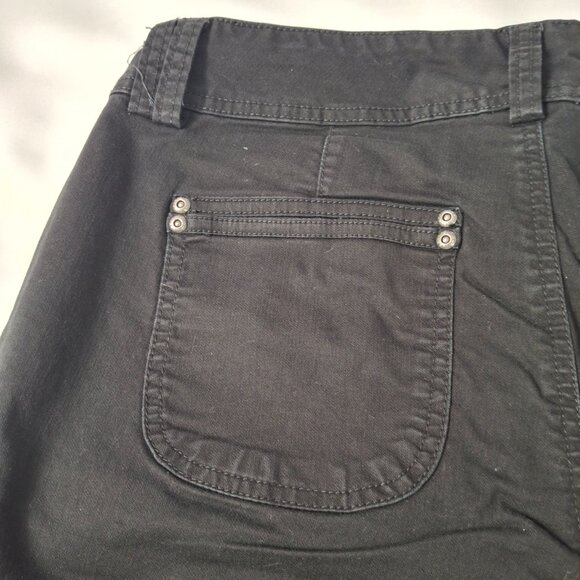 Womens Bandolinoblu Mid Rise Flared Black Cotton Jeans Size 12 Pocket Rivets - Picture 12 of 14
